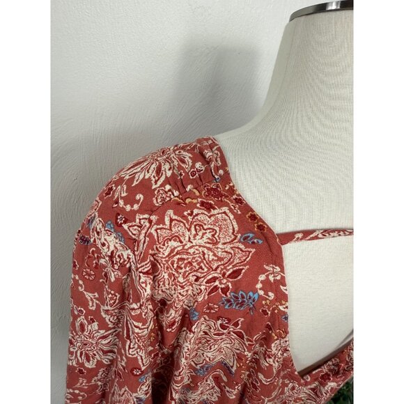 Maurices Womens Asymmetrical Hem Floral Maxi Dress Size XXL Boho Festival Soft - Picture 6 of 15